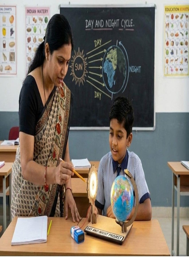 ESPtronics STEM Learning Day and Night Working Model for School Science Project Earth Rotation Educational Geography and Astronomy Project for Class 6, 7 Students - Image 5