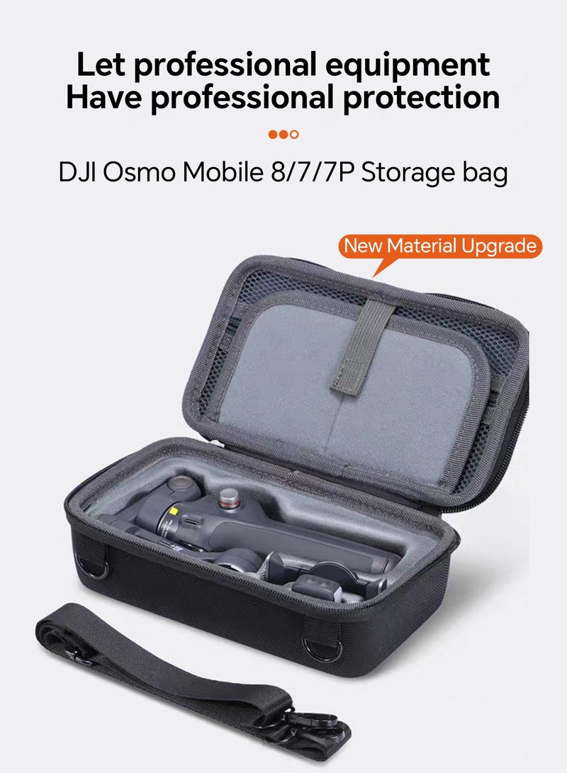 حقيبة Osmo Mobile 7/7P/8 محمولة، حقيبة كتف لتخزين مثبتات التوازن DJI OM7/OM7 Pro/OM8، حقيبة سفر لملحقات DJI Osmo Mobile 8/7/7P - Image 3