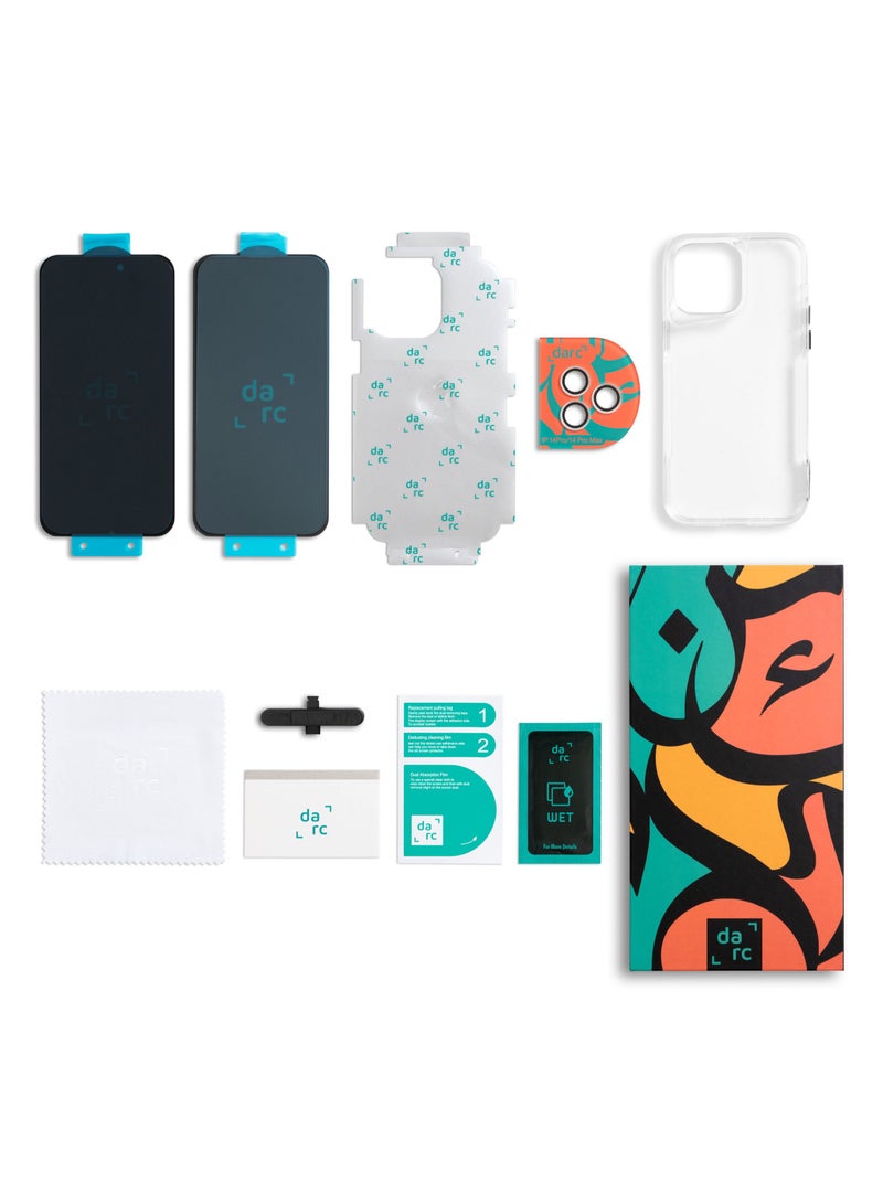 دارك بكج حماية متكامل مجموعة دارك الجديدة 5 في 1 لحماية الايفون والمقاومة للصدمات، بمواد عالية الجودة - ايفون 16 برو - Image 2