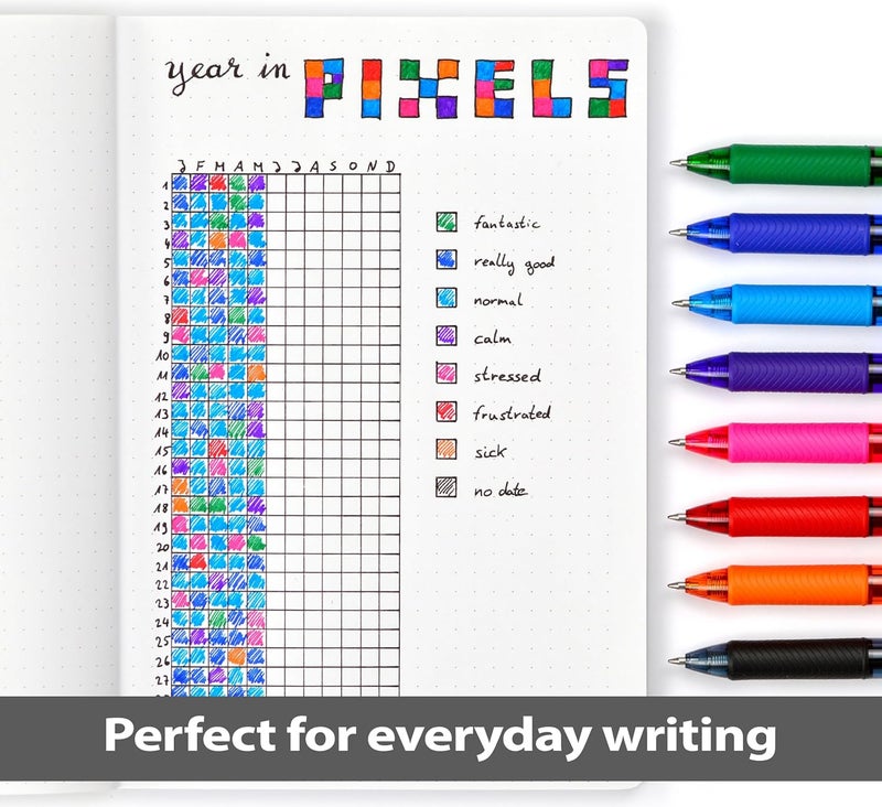 Pentel EnerGel-X Retractable Liquid Gel Pen 0.5mm Needle Tip Black Ink, Box of 12 (BLN105-A) - Image 4