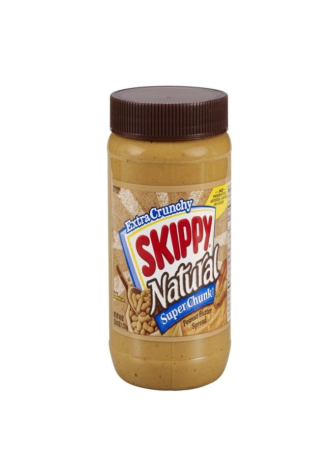 SKIPPY Natural SUPER CHUNK Peanut Butter Spread, 7 g Protein Per Serving, 40 oz. - Image 1