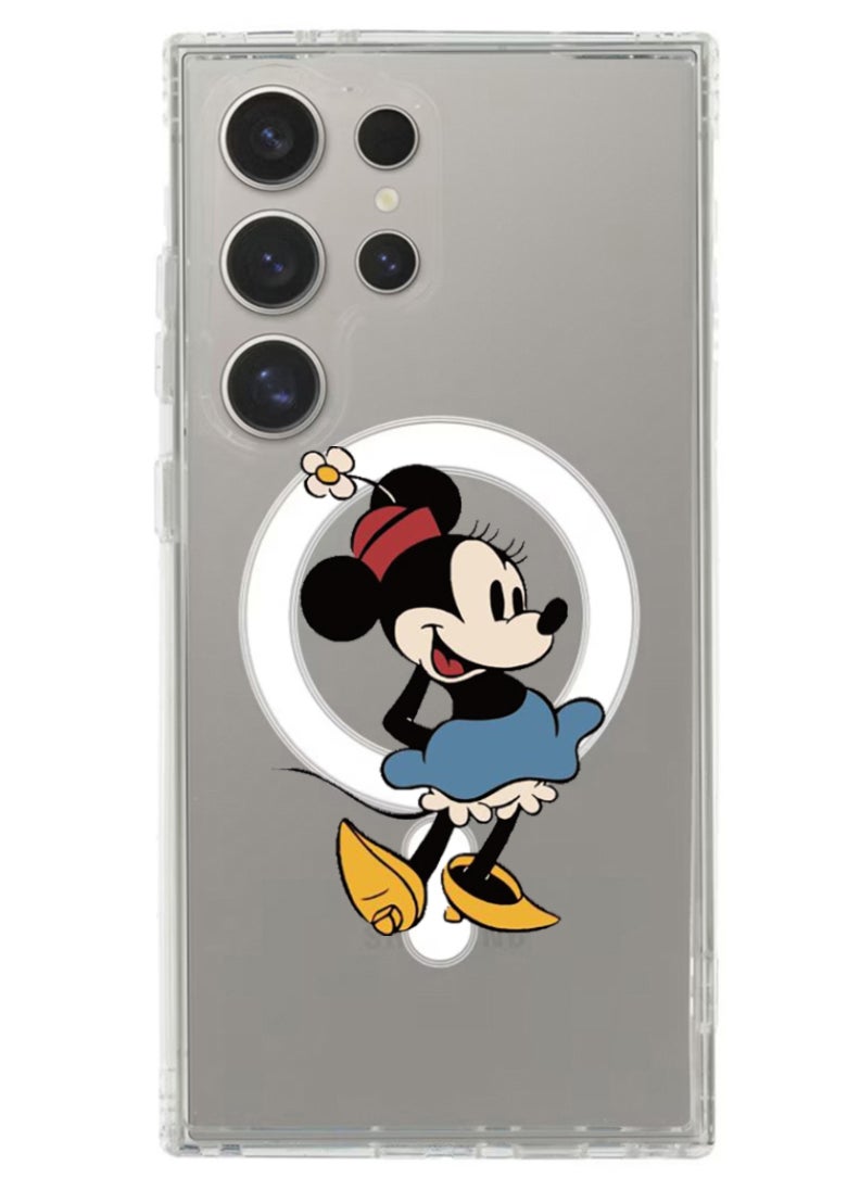 Theodor - Magnetic Case for Samsung Galaxy S24 Ultra 6.8-inch Compatible with MagSafe Wireless Charging, Shockproof Phone Bumper Cover Minnie - Image 1