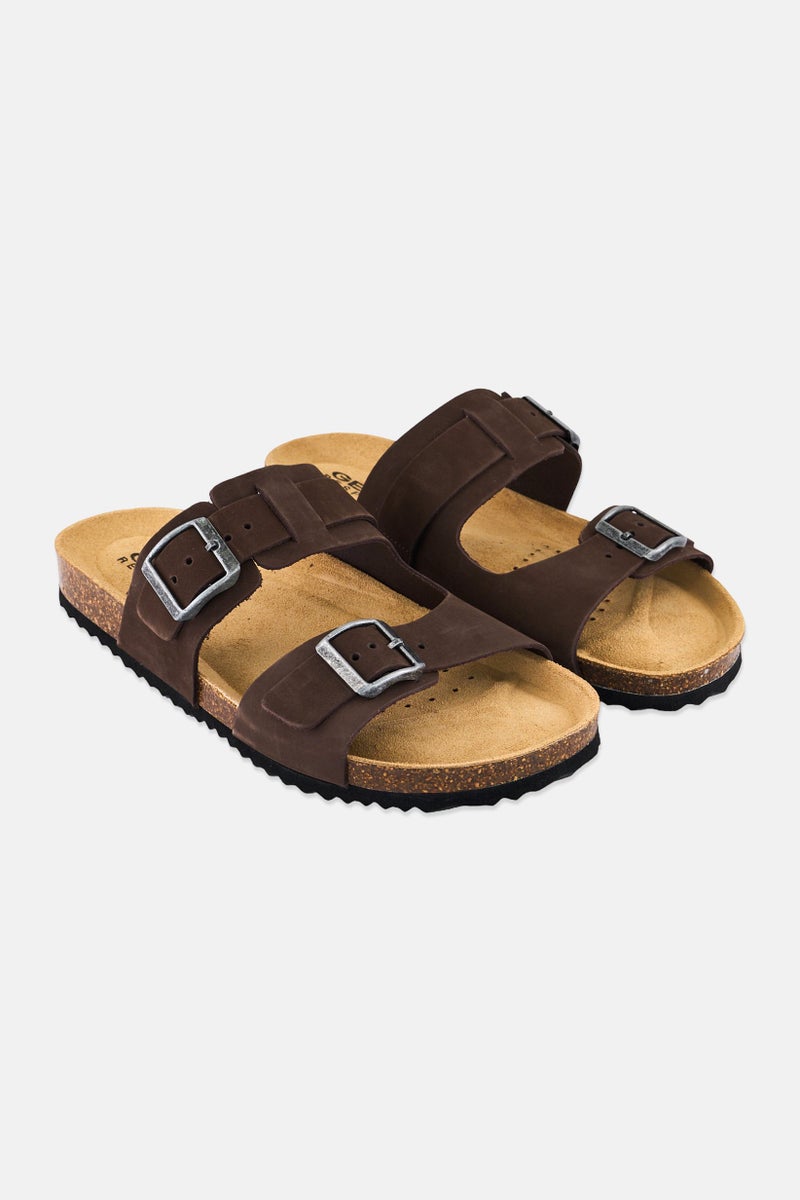 GEOX Men Ghita B Slip On Sandals, Coffee Brown  - Image 1