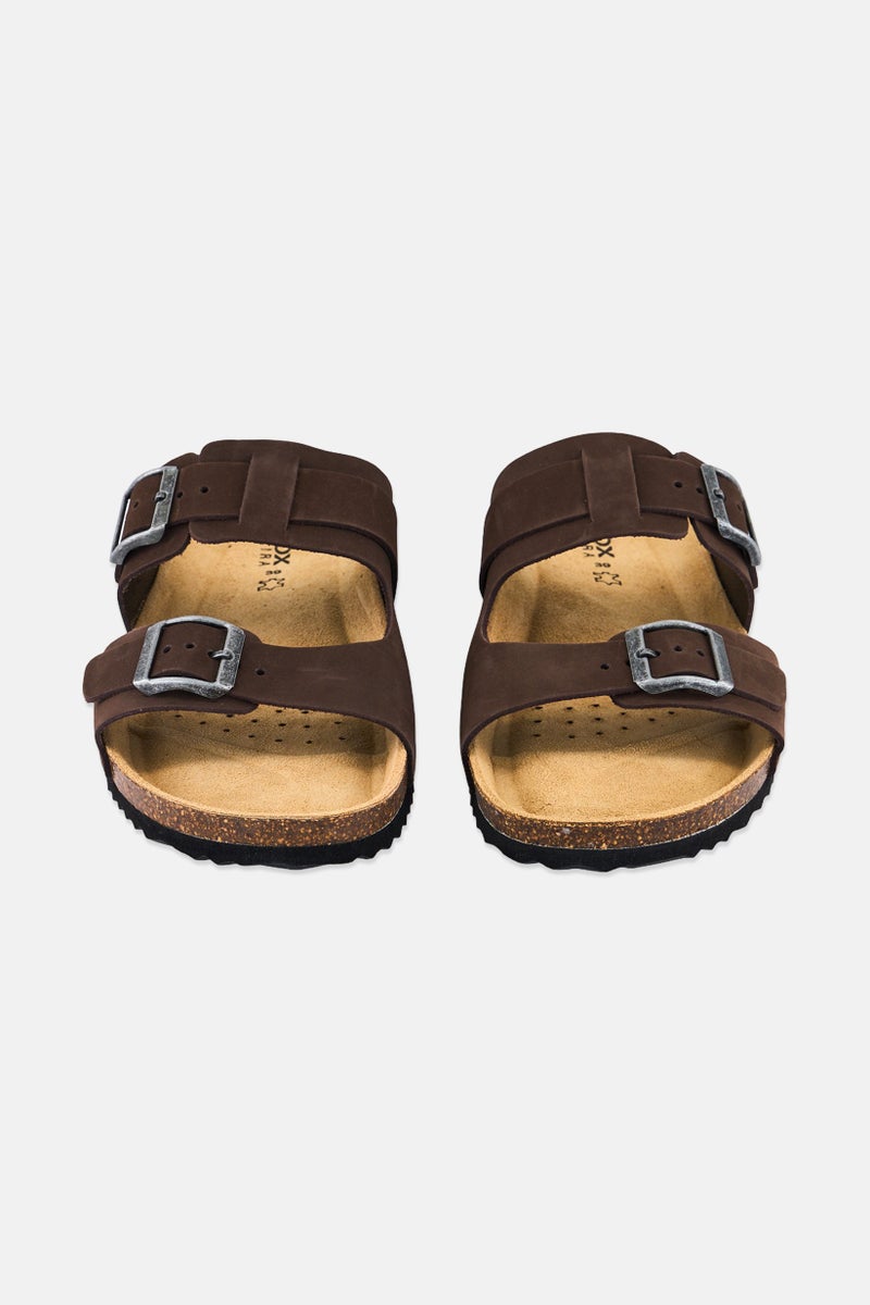 GEOX Men Ghita B Slip On Sandals, Coffee Brown  - Image 4