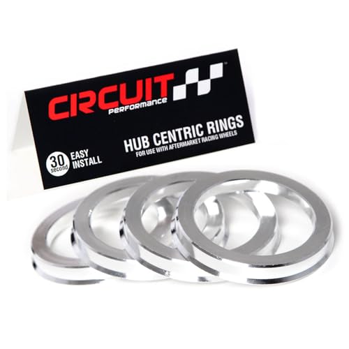 Circuit Performance حلقة مركزية من الألمنيوم الفضي بحجم 66.6 مم OD إلى 57.1 مم ID من Circuit Performance - Image 1