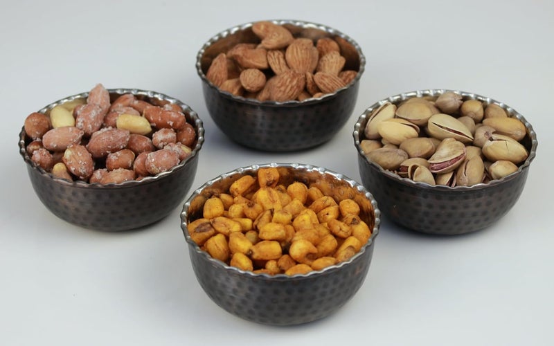 DEDE Copper MCB Series  4Pack 33 Dia Mini Copper Bowl Multipurpose serving bowl for Turkish delight candies chocolate hazelnuts peanuts sauce candles Antique Copper - Image 1