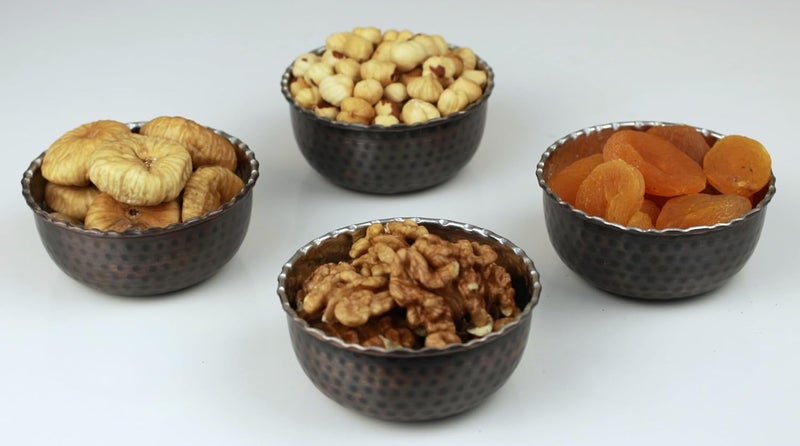 DEDE Copper MCB Series  4Pack 33 Dia Mini Copper Bowl Multipurpose serving bowl for Turkish delight candies chocolate hazelnuts peanuts sauce candles Antique Copper - Image 2