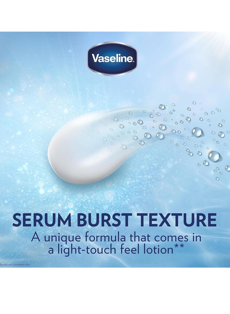 فازلين لوشن فازلين الأساسي لتوحيد لون الجسم مع الفازلين المرطب، توهج مثالي، سيروم جلوتا-هيا بيرست للأشعة فوق البنفسجية، أقوى بعشر مرات من فيتامين سي، 200 مل - Image 3