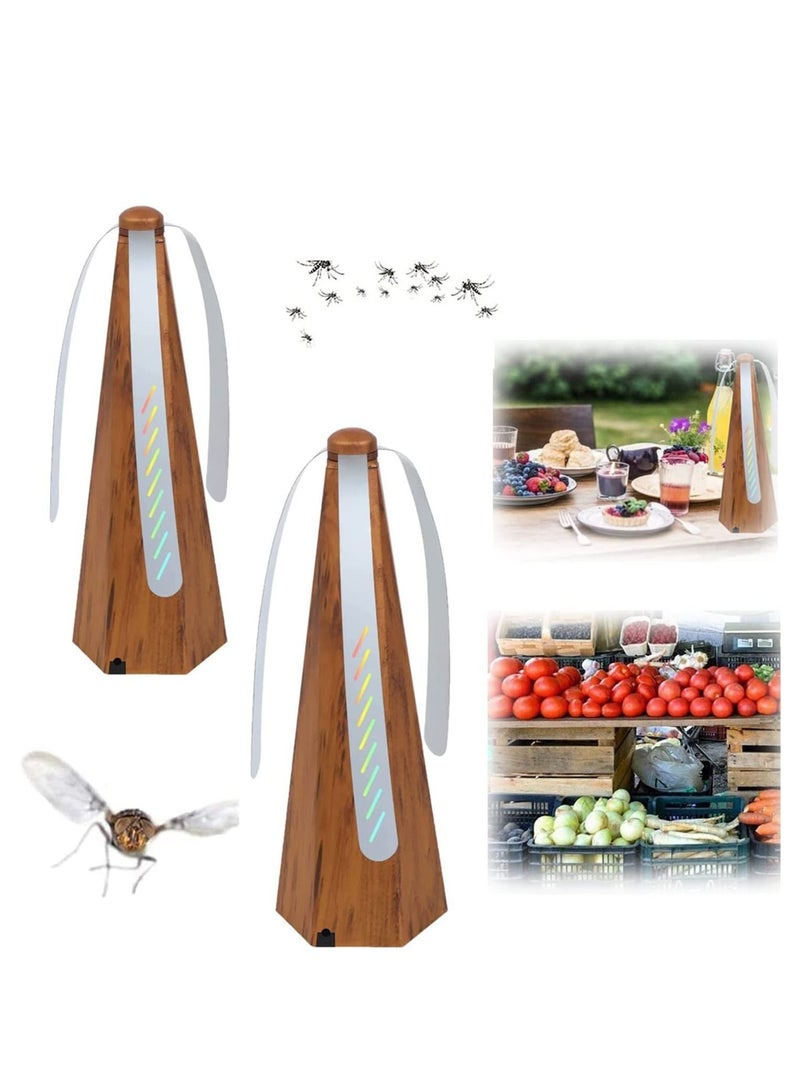 Fly Fans for Tables Indoor Outdoor Meal, 2 pcs Fan Picnic Restaurant Fan, Portable Table Keep Your Food Clean, Upgraded Keeps Flies Away - Image 1