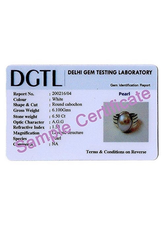 Clara Pearl Moti 5.25ratti stone Silver Adjustable Ring for Women - Image 2