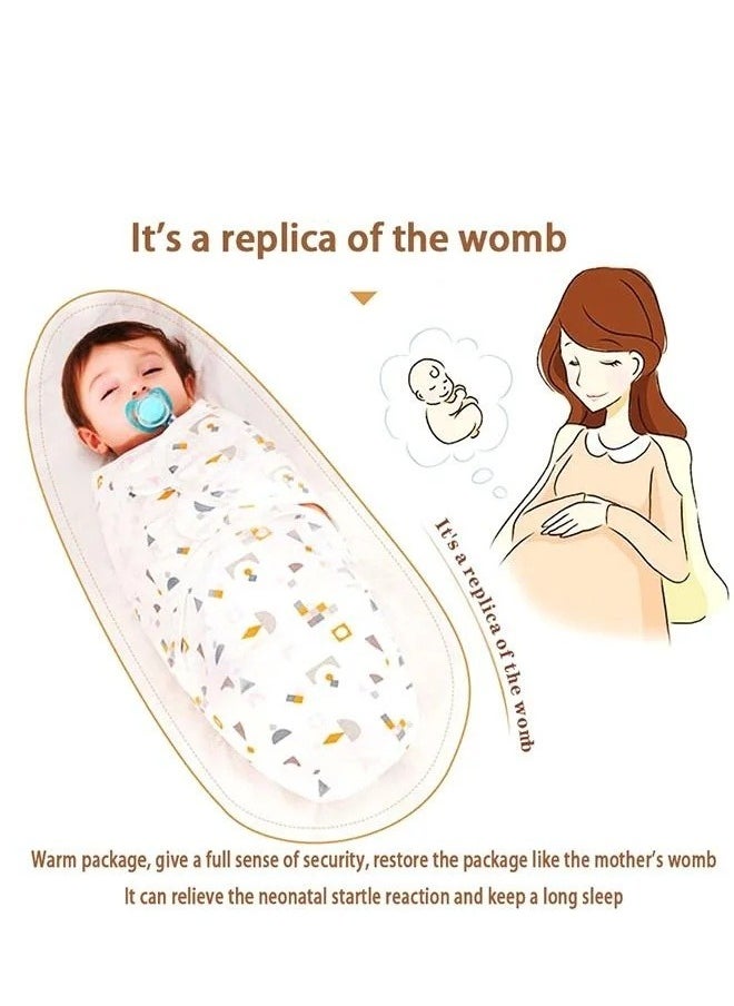 DOOKOO 6 PCS Baby Swaddle Blanket Wrap Cap Set Newborn Infant Sleep Sack With Caps 100% Breathable Cotton 0-4 Month  - Image 4