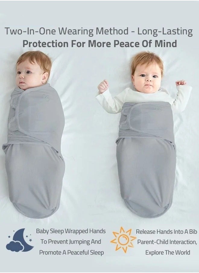 DOOKOO 6 PCS Baby Swaddle Blanket Wrap Cap Set Newborn Infant Sleep Sack With Caps 100% Breathable Cotton 0-4 Month  - Image 2