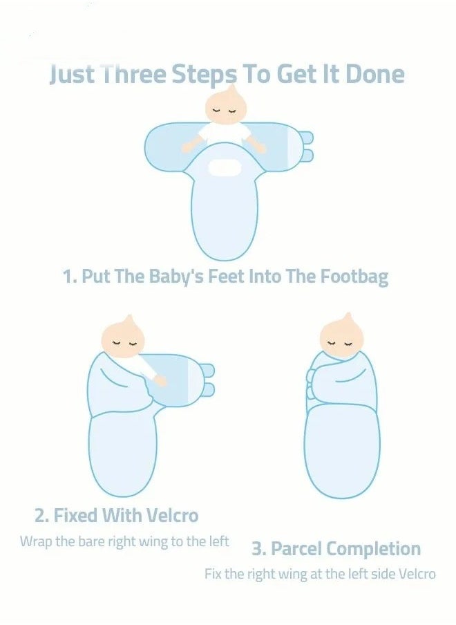 DOOKOO 6 PCS Baby Swaddle Blanket Wrap Cap Set Newborn Infant Sleep Sack With Caps 100% Breathable Cotton 0-4 Month  - Image 3