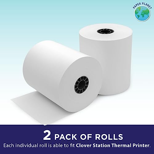 PaperPlanet Thermal Paper for Clover POS (Clover Station Thermal Printer) by Paper Planet | Credit Card Receipt Rolls for C500 C501 C503 C100 P100 | 2 Rolls - Image 2