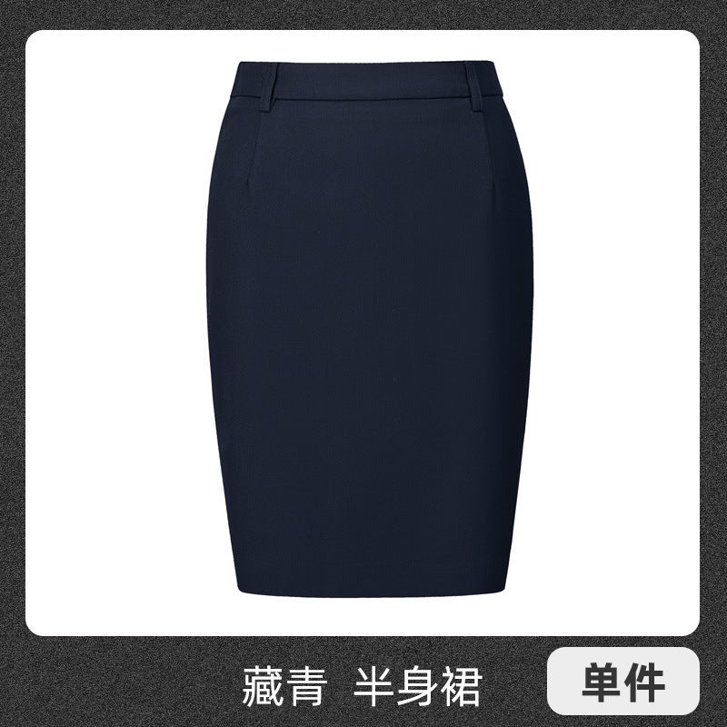 Women's Professional Skirt for Spring and Summer and Autumn with Loose Waist Black Workwear Work Western Skirt Slimming Hip Skirt - Image 4