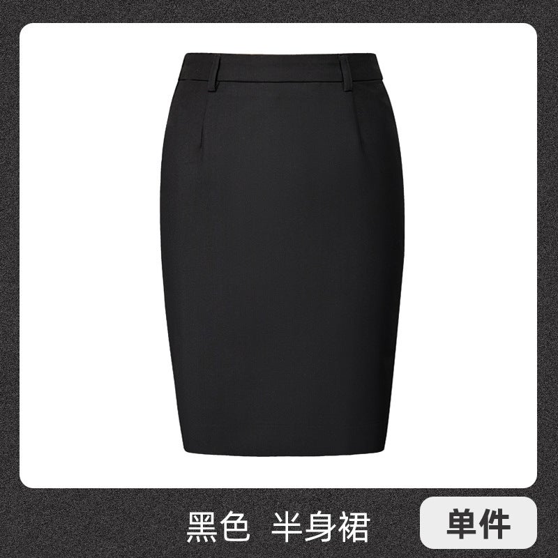 Women's Professional Skirt for Spring and Summer and Autumn with Loose Waist Black Workwear Work Western Skirt Slimming Hip Skirt - Image 5