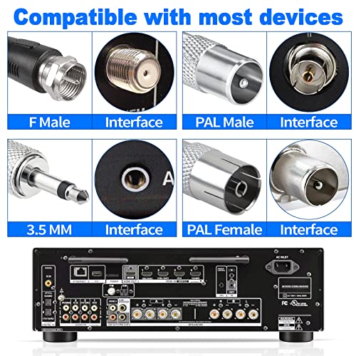 Bingfu Strong Magnetic Base FM Radio Antenna Telecopic for Pioneer Onkyo Yamaha Marantz Sherwood Indoor Digital HD FM Radio Bluetooth Home Stereo Receiver AV Audio Video Home Theater Tuner - Image 3