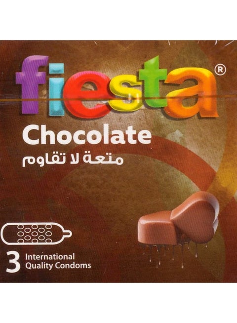 الواقي الذكري فييستا شوكولاتة - منقط ونكهة - 3 قطع