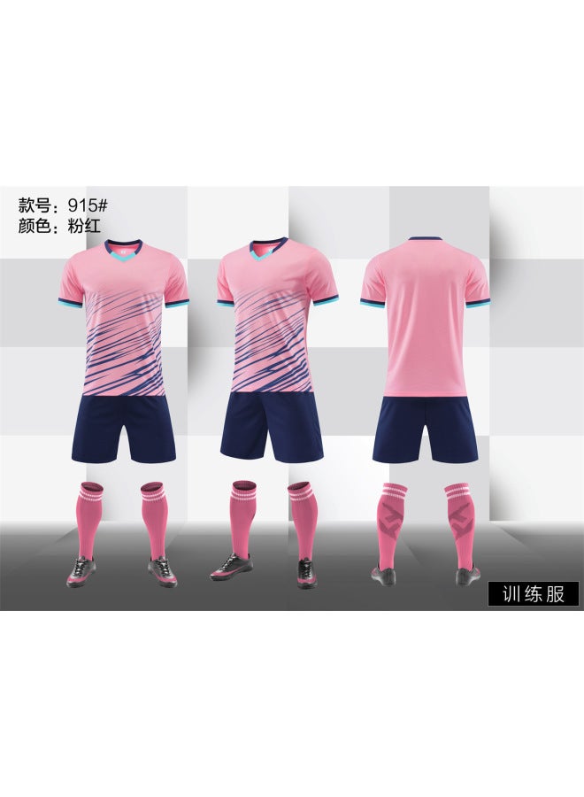 915 Pink Short Sleeve Football Jersey - Image 1