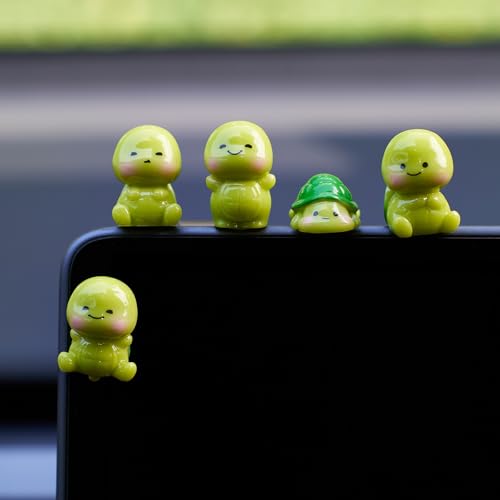 Rislobx 5PCS Tortoise Car Dashboard Decorations, Mini Turtle Cute Car Decor Screen Door Rear View Mirror Ornament Interior Accessories - Image 5