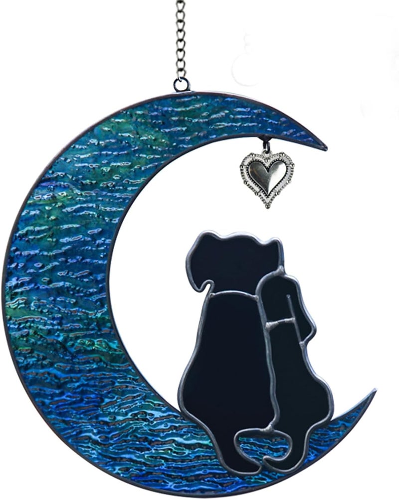 YT3 Studio Double Dog Memorial Gifts for Dog Lovers, Loss of Dog Sympathy Gift, Stained Glass Dog Suncatcher, Pet Memorial Gifts, Pet Sympathy Gifts for Dogs Window Hanging Ornament Remembrance Gift Pet Loss - Image 1