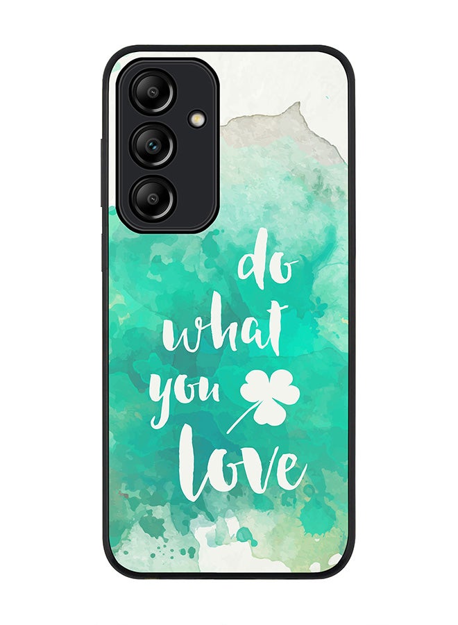 Stylizedd Rugged Black Edge Case for Samsung Galaxy A35, Slim fit Soft Case Flexible Rubber Edges Anti Drop TPU Gel Thin Cover -  Do what you love - Image 1