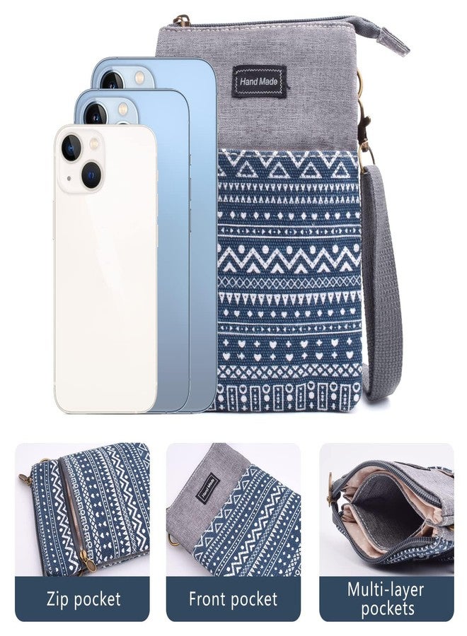 LassZone Small Crossbody Bag for Women Mobile Phone Purse National Pattern Shoulder Bag Handbags Coin Pouch for Women - Image 4