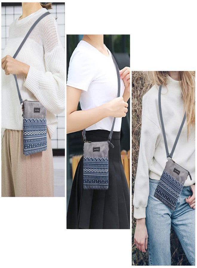 LassZone Small Crossbody Bag for Women Mobile Phone Purse National Pattern Shoulder Bag Handbags Coin Pouch for Women - Image 2