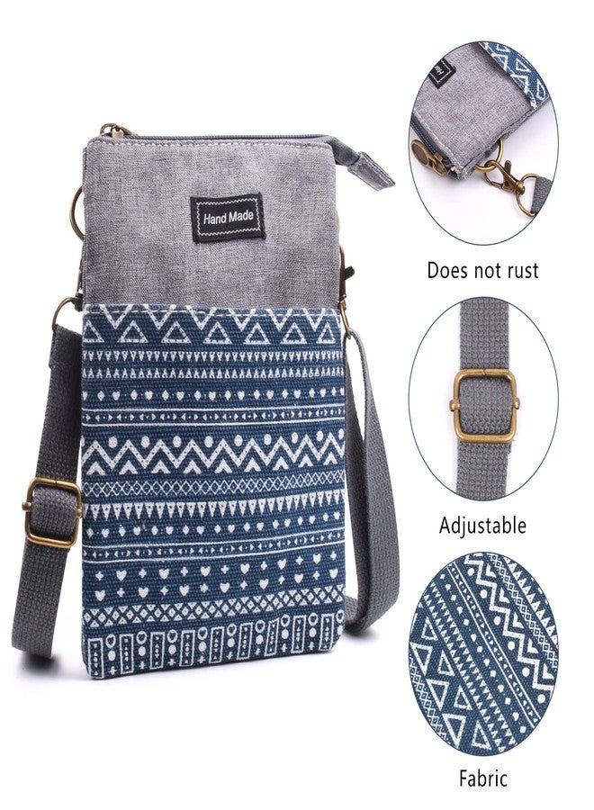 LassZone Small Crossbody Bag for Women Mobile Phone Purse National Pattern Shoulder Bag Handbags Coin Pouch for Women - Image 5