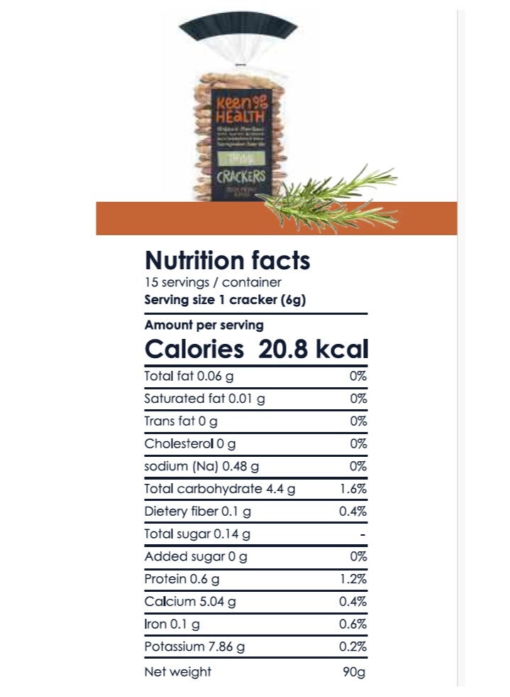 Keen Health Thyme Crackers  - Image 2