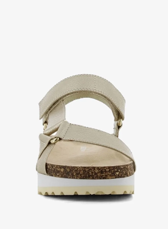 اس جي Women's Strap Sandals with Hook and Loop Closure
