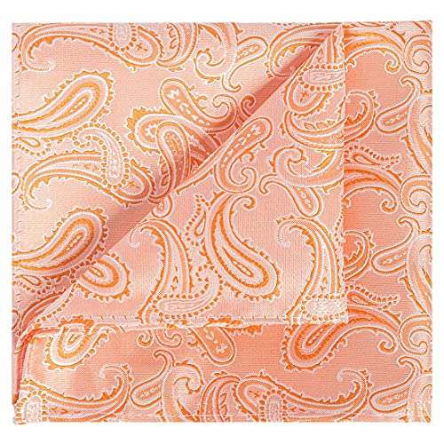 KissTies Mens 63'' XL Extra Long Peach Tie Paisley Necktie + Gift Box - Image 4