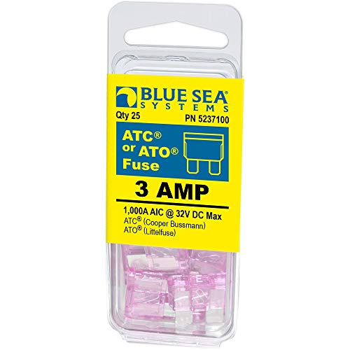 Blue Sea Systems 5237100 3A ATO/ATC Fuse , 25 Pack - Image 2