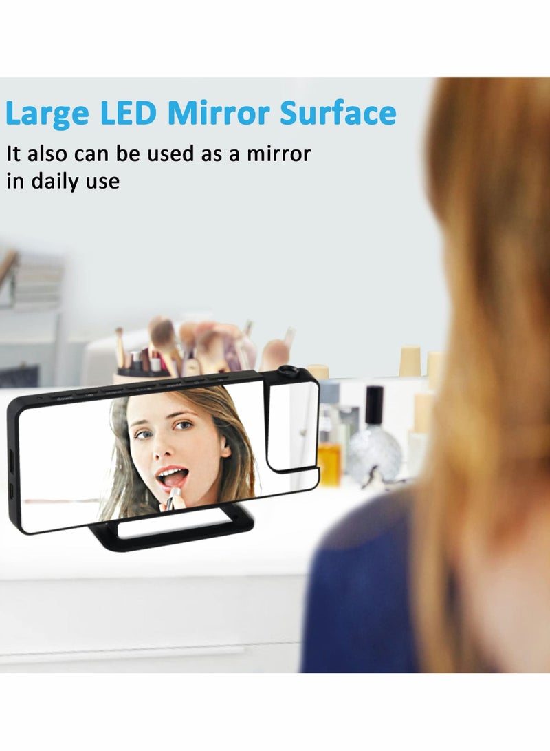 SYOSI Projection Alarm Clock LED Digital Alarm Clock Mirror Alarm Clock  - Image 3