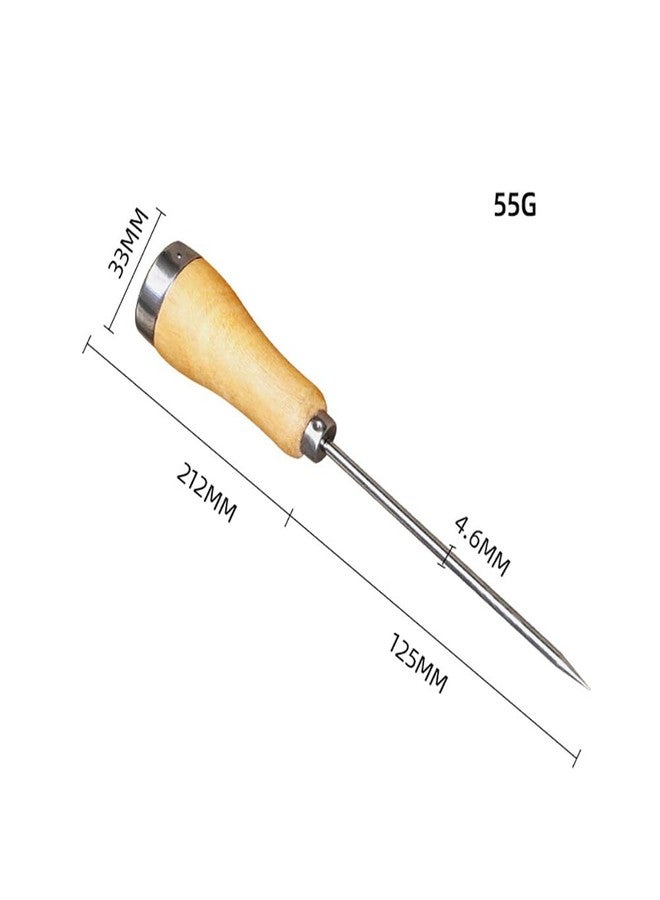 GSHLLO 2 Pcs Wood Handle Ice Pick Stainless Steel Ice Crusher Camping Picnic Ice Picks Home Kitchen Ice Pick Carving Tools Restaurant Awl Tool for Bar - Image 2