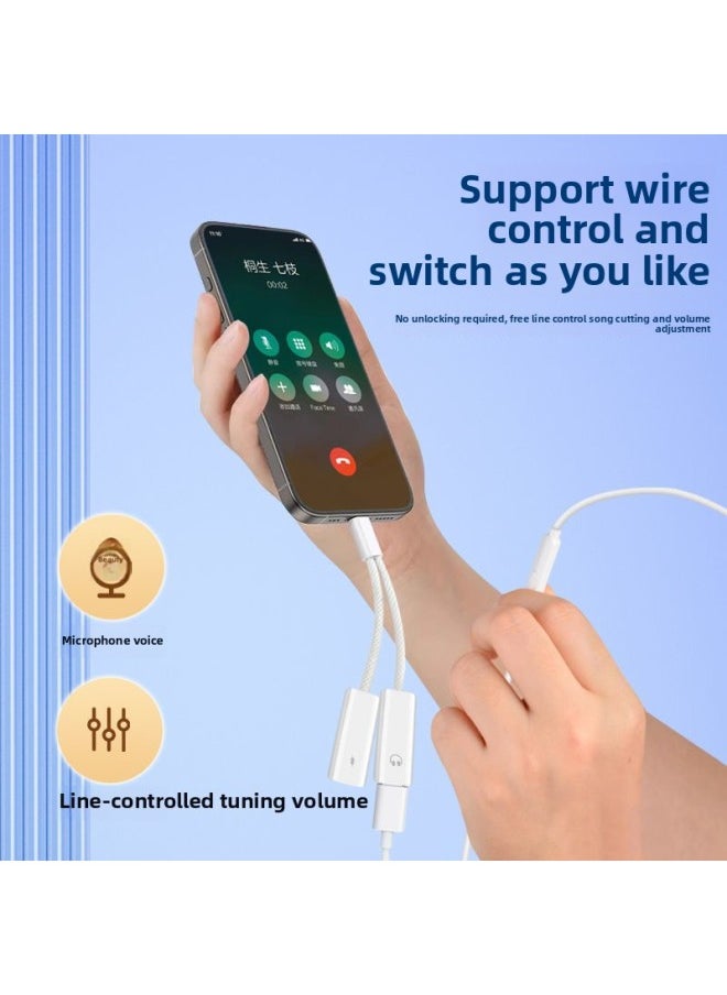 Generic - Lightning To Type C Lightning USB-C Converter 2-in -1 Adapter For Iphone15 Earphone Cable-Interface Form:3.5 Headset Type C Charging - Image 1