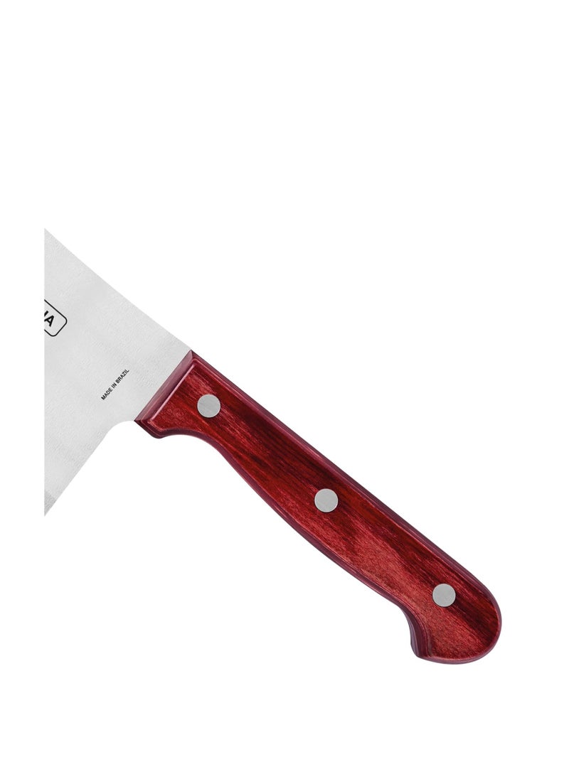 Generic - 6-Inch Cleaver with Wooden Handle – Silver Blade, Brown Grip – Heavy Duty for Kitchen Use (Model: 21140176) - Image 1