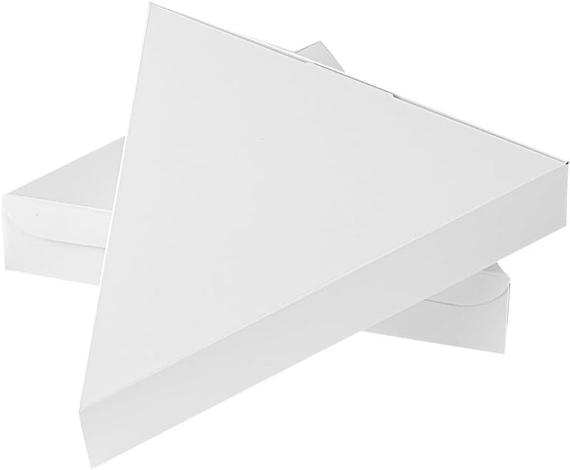 Restaurantware Eco Pie 93 x 103 x 18 Inch Pizza Slice Boxes 100 Clamshell Pizza Slice Containers  Greaseproof Tab Lock White Paper Individual Pizza Boxes For Restaurants Kiosks And Cafes - Image 1