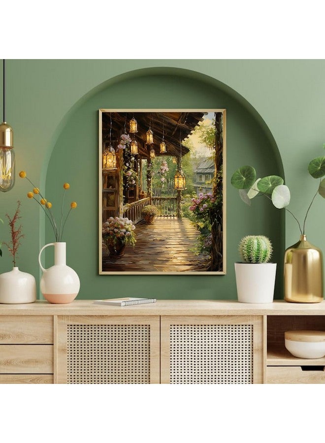HASTHIP® DIY Paint by Numbers Kit Countryside Hallway DIY Oil Paint by Numbers Canvas Wall Decoration DIY Number Painting Natural Scenery Oil Paint Home Decoration, 40 x 50 cm - Image 3