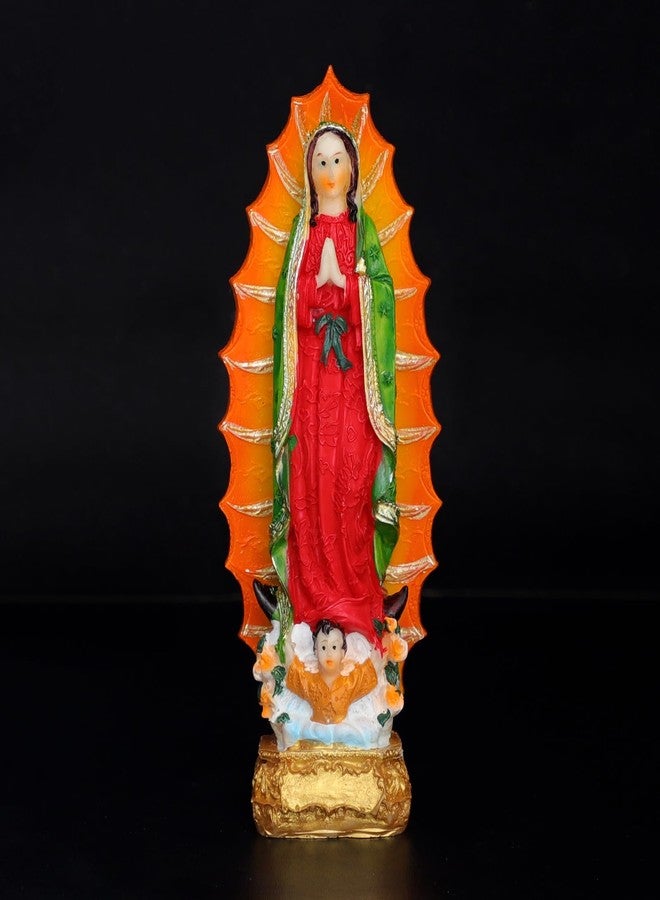 KOMI Virgen de Guadalupe Statue 5.5 Inch Resin Our Lady of Guadalupe Figurines Mexico Statues Coloured Blessed Virgin Mary Statue for Home Altar Decor Religious Catholic Gifts - Image 1