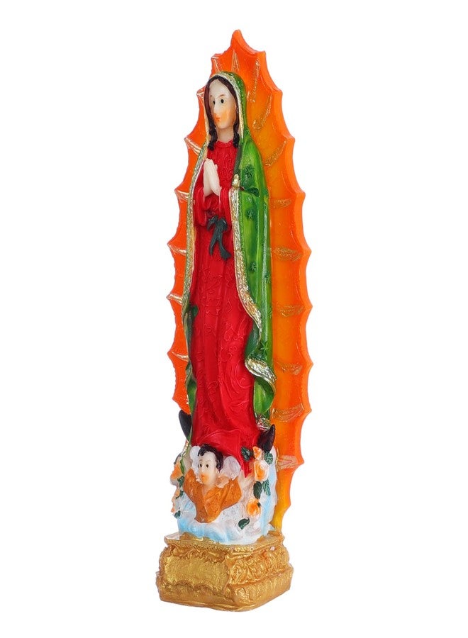 KOMI Virgen de Guadalupe Statue 5.5 Inch Resin Our Lady of Guadalupe Figurines Mexico Statues Coloured Blessed Virgin Mary Statue for Home Altar Decor Religious Catholic Gifts - Image 4