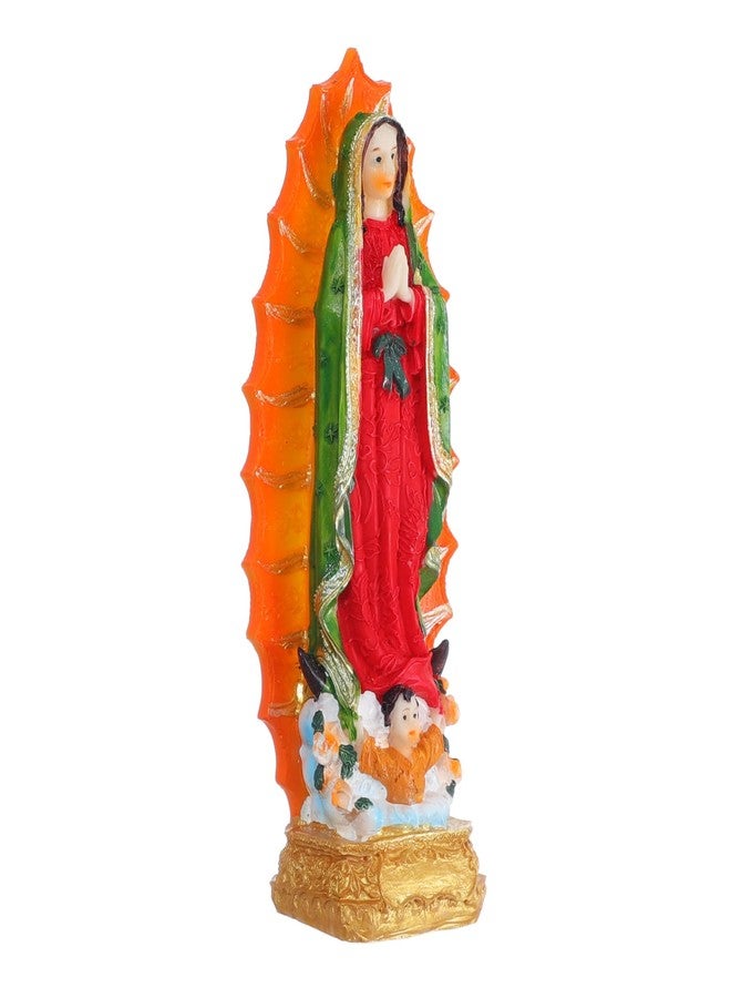 KOMI Virgen de Guadalupe Statue 5.5 Inch Resin Our Lady of Guadalupe Figurines Mexico Statues Coloured Blessed Virgin Mary Statue for Home Altar Decor Religious Catholic Gifts - Image 3