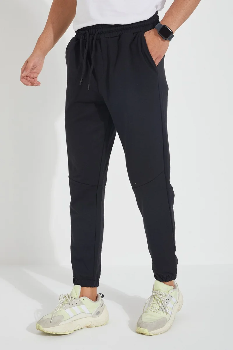 Twenty3 Men Regular Fit Elastic Waist Elastic Stitch Detail Sweatpants
