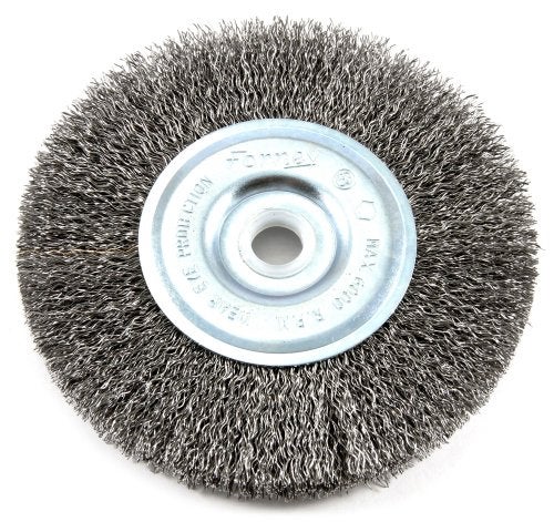 Forney 72741 Wire Wheel Brush, Coarse Crimped with 1/2-Inch Through 5/8-Inch Arbor, 5-Inch-by-.012-Inch - Image 3