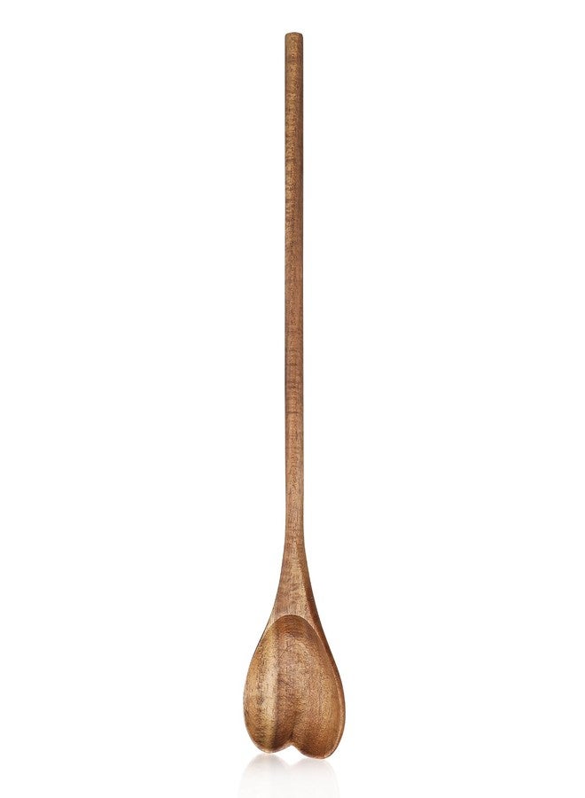 Healeved Heart Shaped Wooden Spoons for Cooking Mixing Honey Dessert Olive Wood Heart Spoon Full of Love Elegant Kitchen Supply 11.22 Inch - Image 1