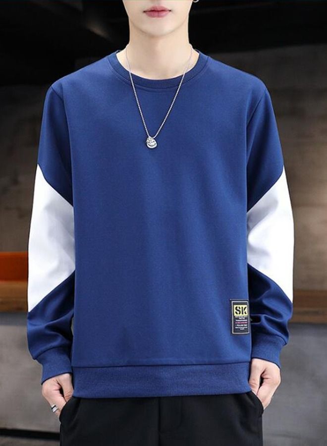 NIBEMINENT Men's Sweater Spring And Autumn Round Neck Casual Long Sleeve Bottomed Shirt Top - Image 4
