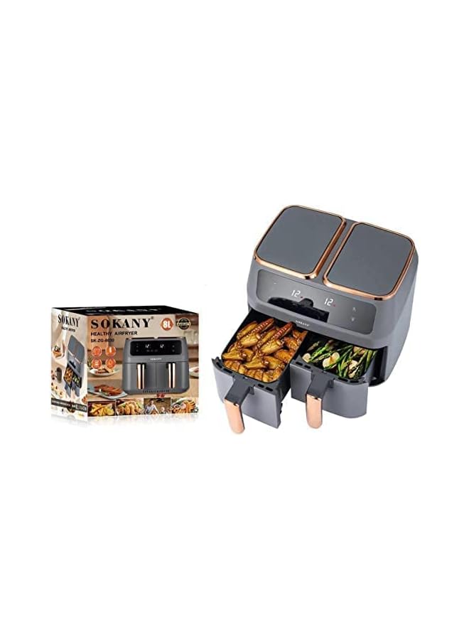 vesus Fryer Sokany Deep Fryer Sokany Digital Air Fryer 8L Sokany Airfryer Electric (Sky Over) - Image 3