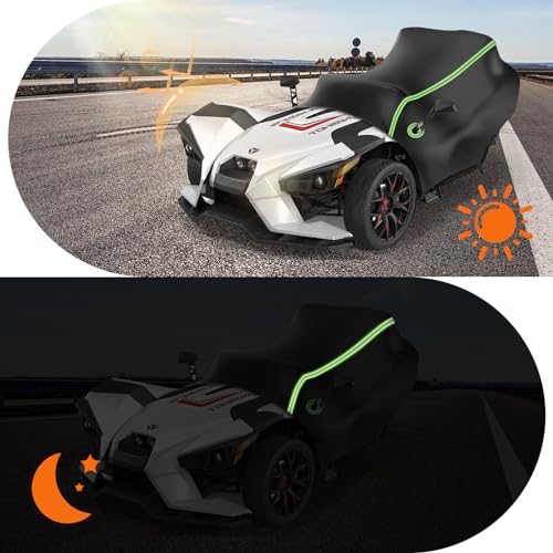 BIGACOVER Half Cover for Polaris Slingshot, 420D Oxford Cloth Windshield Cover Waterproof Windproof All Weather Protection Covers for Slingshot S SL SLR R Signature LE Accessories - Image 5