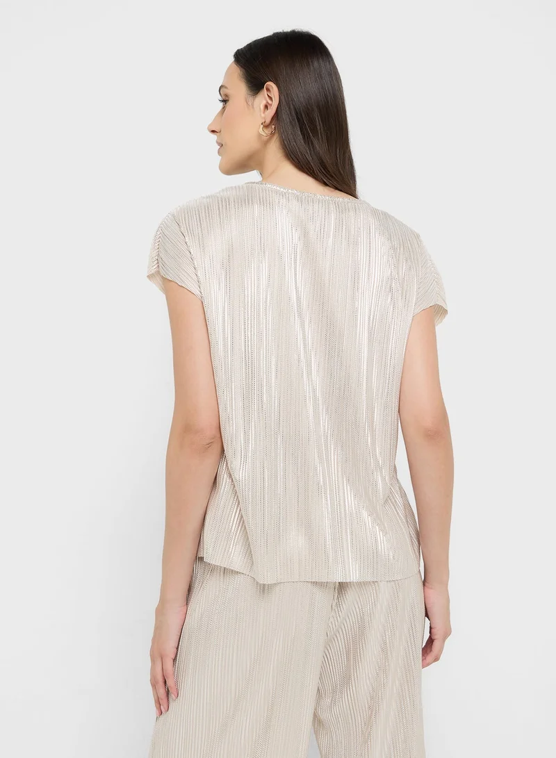VERO MODA Plisse Detail Boxy Fit Top