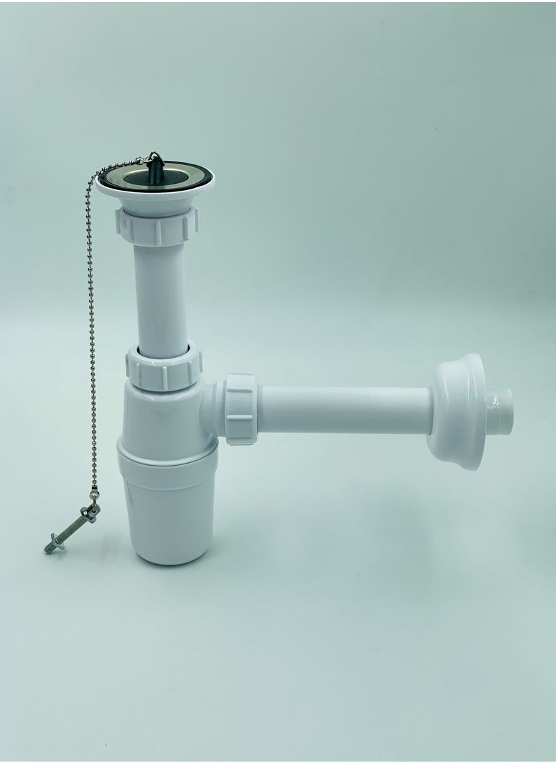 Uni flo Bottle Trap Wash Basin Bathroom Sink Waste Trap Drain Tube 1 1/4 Inch - Made in UAE  - Image 2